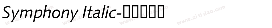 Symphony Italic字体转换